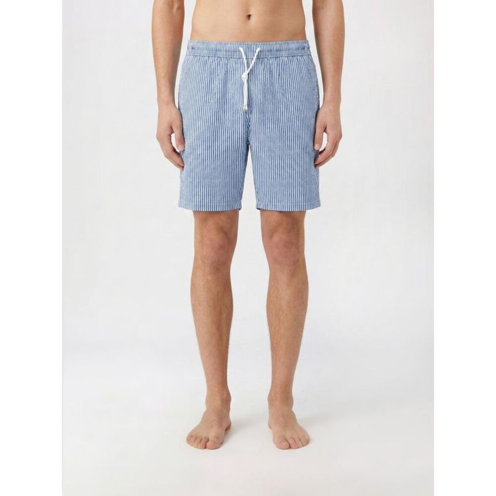 Fay Men Striped Technical Fabric Swimsuit Fay